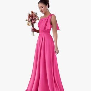Elegant Pink /aqua Evening Gown